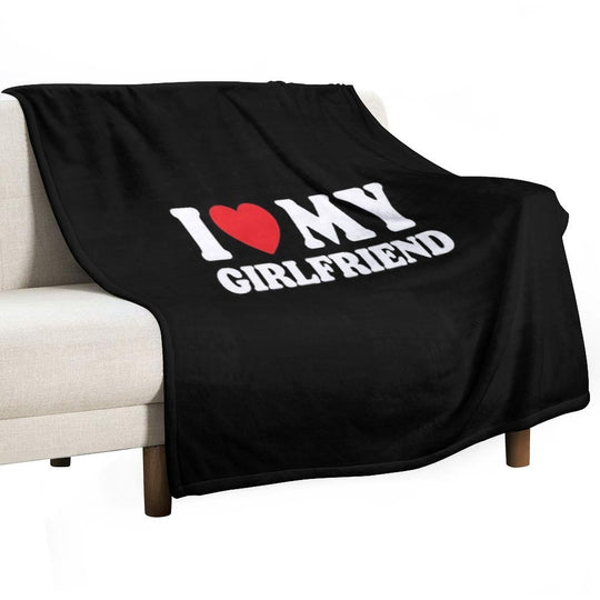 I Love My Girlfriend Multi-functional Throw Blanket
