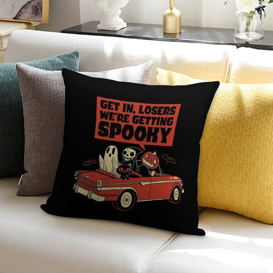 Getting Spooky Soft Ultra-Soft Texture Throw Pillow