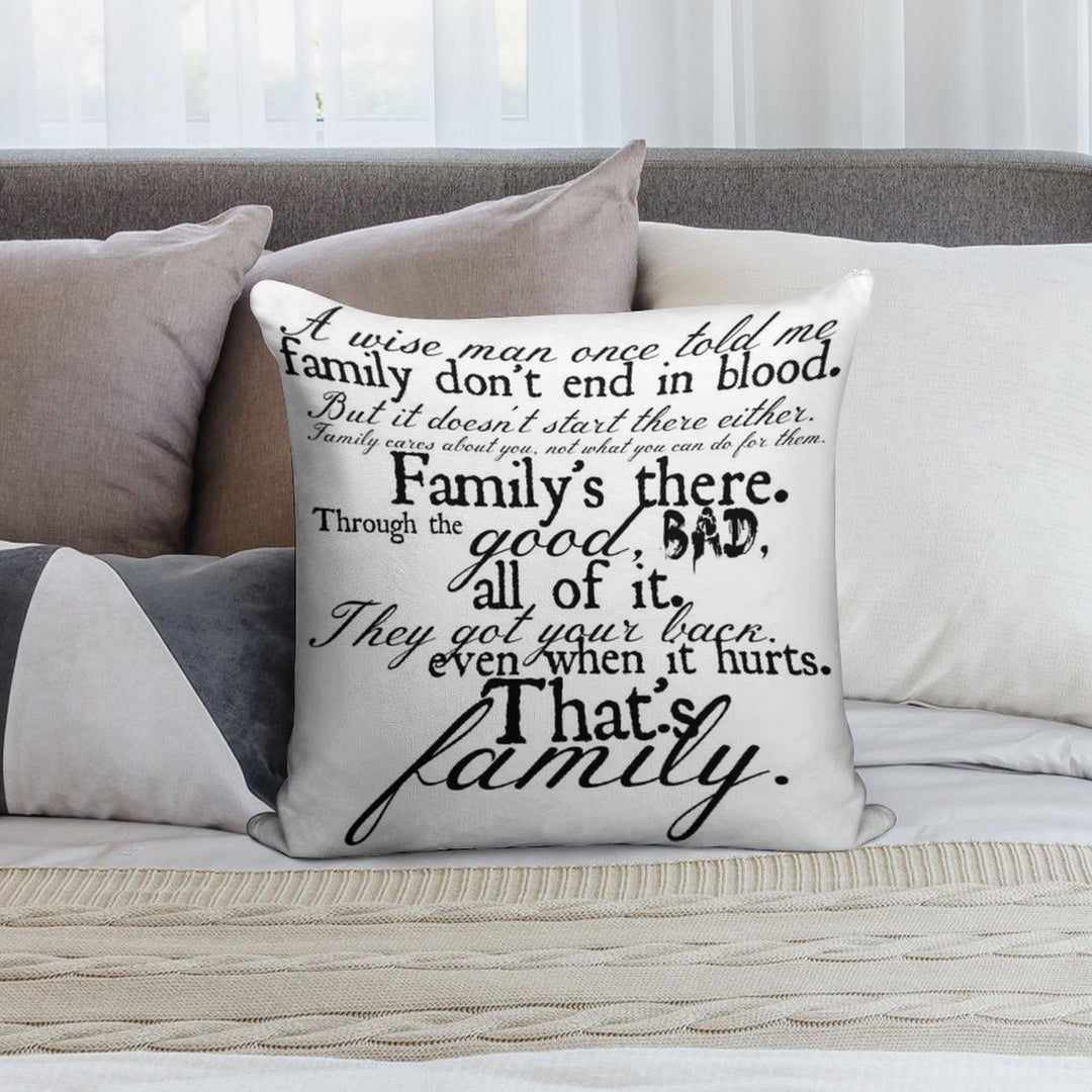 Family Don't End in Blood Soft Bedroom Essential Throw Pillow