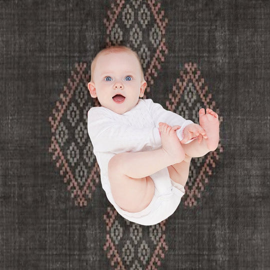 Kilim in Black And Pink Comfort Throw Blanket