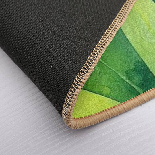 Lush Green Botanical Tropical Leaves  Odorless Bath Mat
