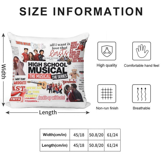 HSMTMTS Collage Soft Fade-Resistant Throw Pillow