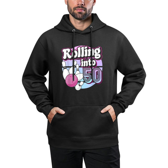 Rolling Into 50 Bowling 50th Birthday Casual Wear Hoodie