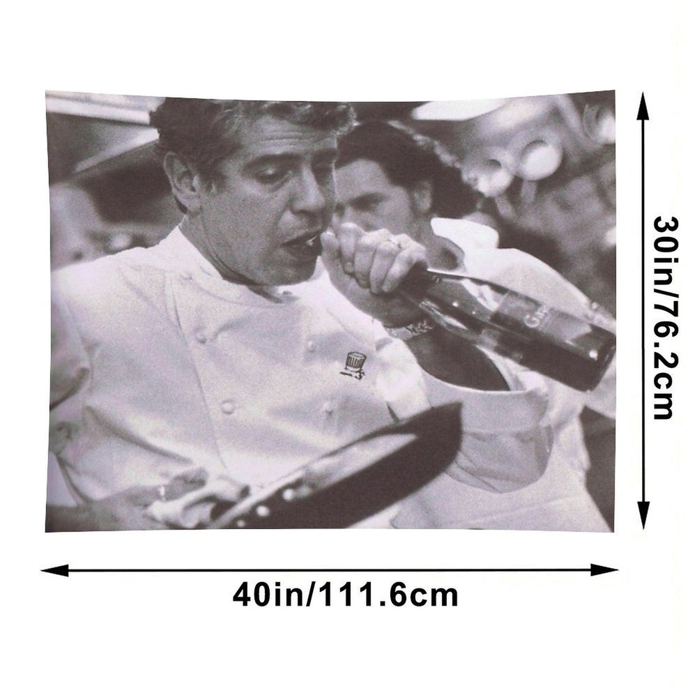 Cook And Open Beer - Anthony Bourdain Tapestry