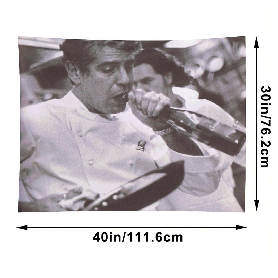 Cook And Open Beer - Anthony Bourdain Tapestry