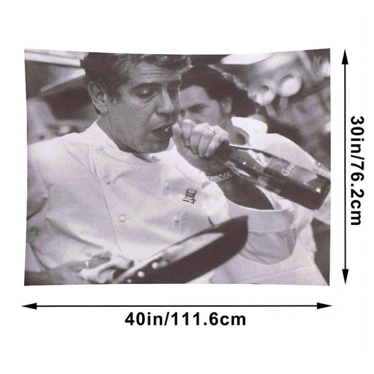 Cook And Open Beer - Anthony Bourdain Tapestry