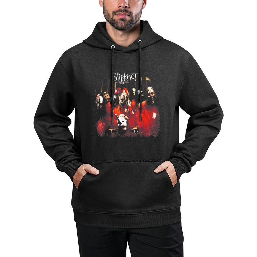 Slipknot Official Self Titled - Mens Black Small Crew Neck Cotton-Polyester Blend Hoodie