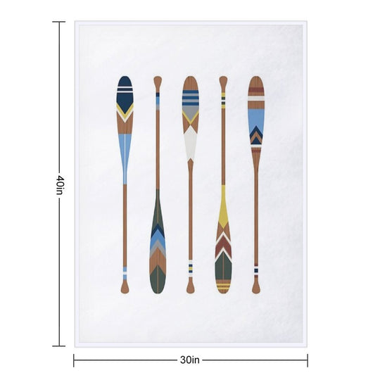 Painted Oars Multi-functional Throw Blanket