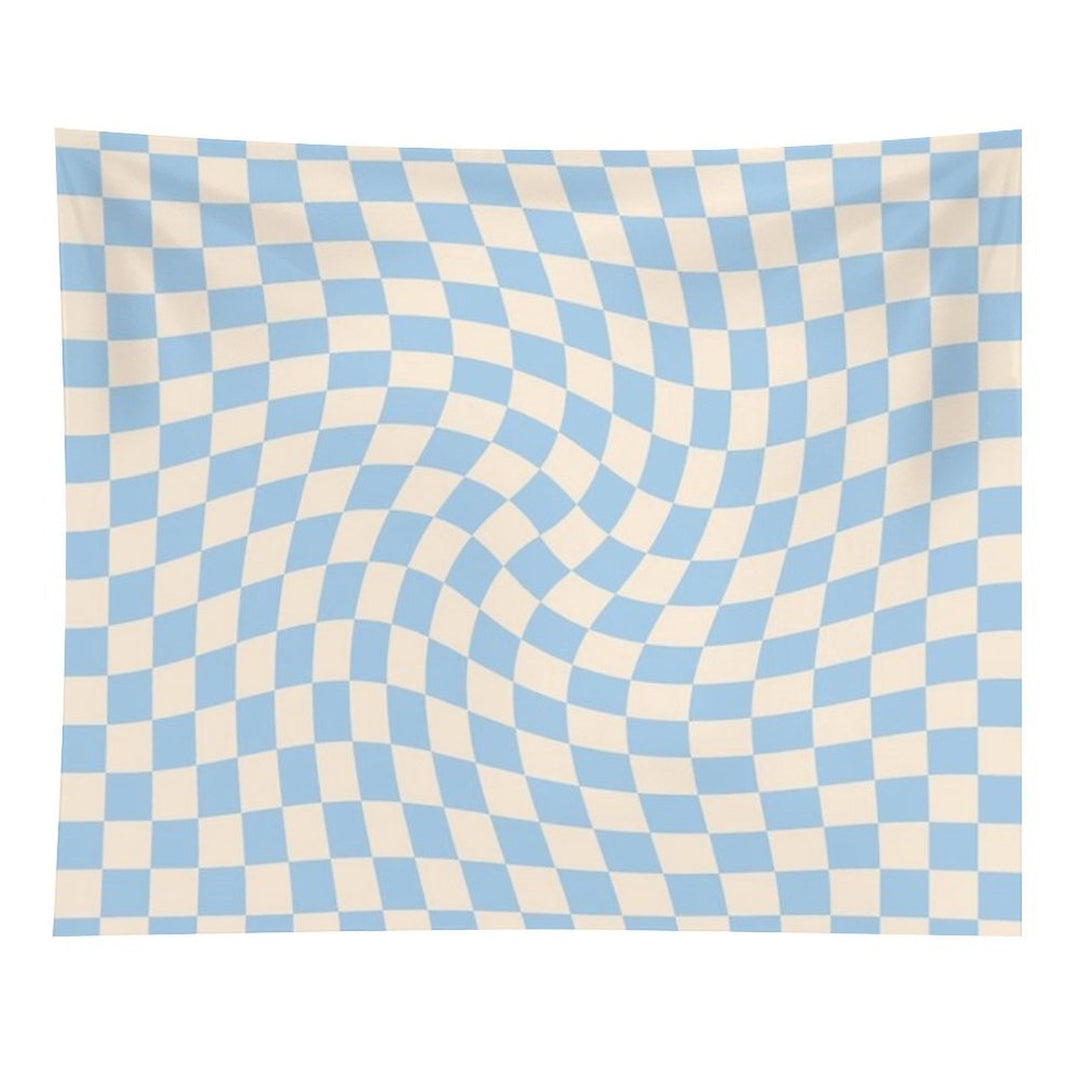 Check II - Baby Blue Twist Tapestry