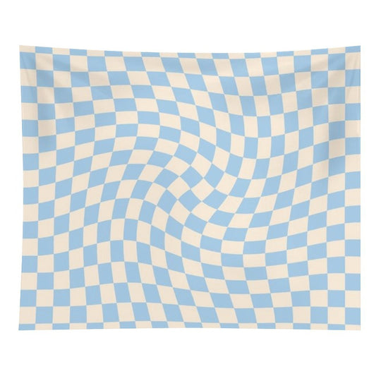 Check II - Baby Blue Twist Tapestry