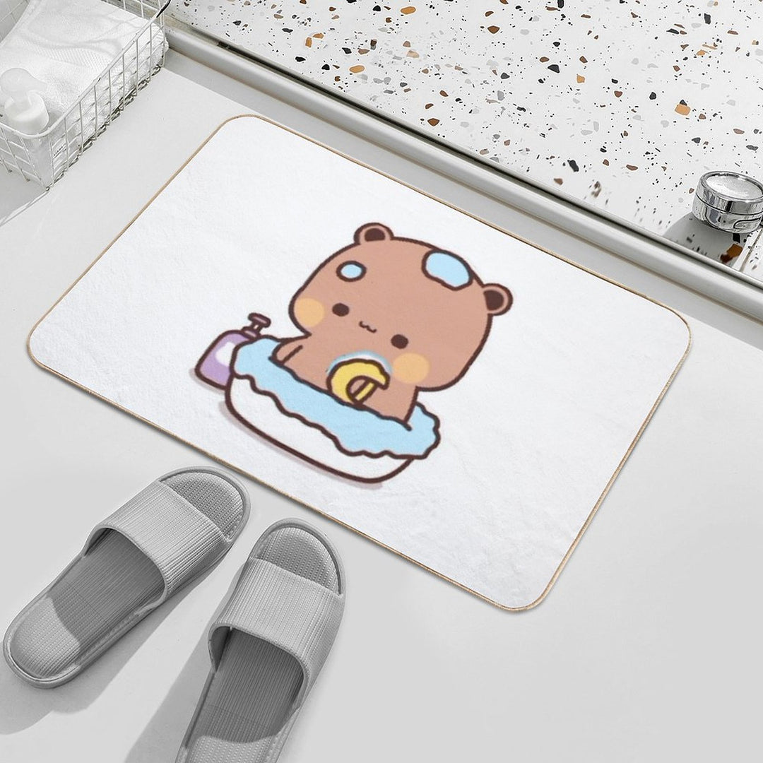Panda Bear And Brownie True Love BUBU DUDU Couple 2026  Toxin-Free Bath Mat