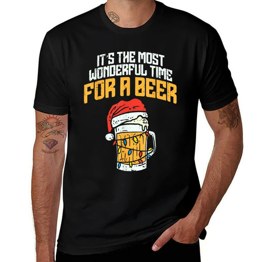 Its The Most Wonderful Time For A Beer Christmas Lover PJ  Moisture-wicking T-Shirt