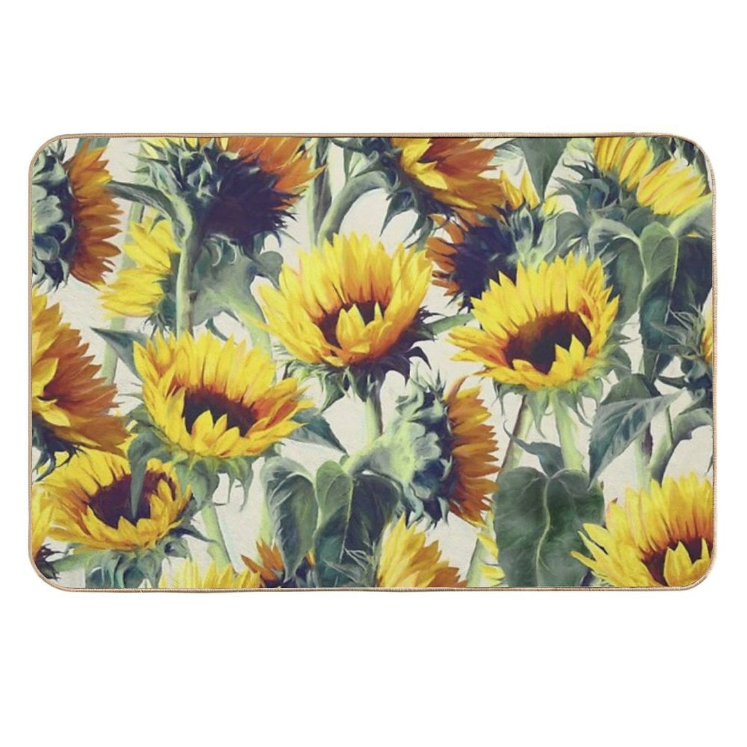 Sunflowers Forever  Rapid-Drying Bath Mat
