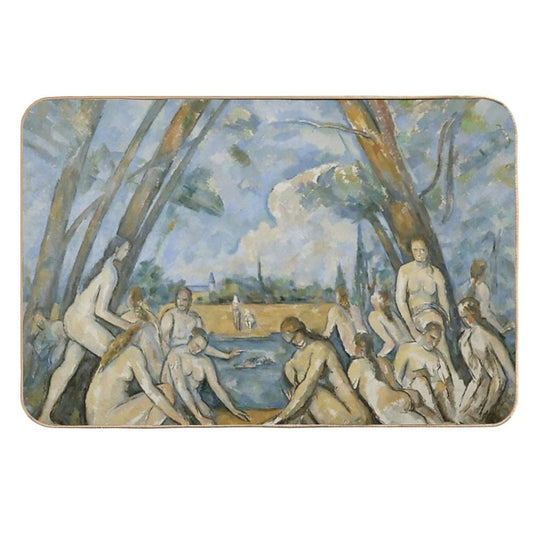 Paul Cézanne - The Large Bathers (Les Grandes Baigneuses) 1905  Fade-Resistant Bath Mat