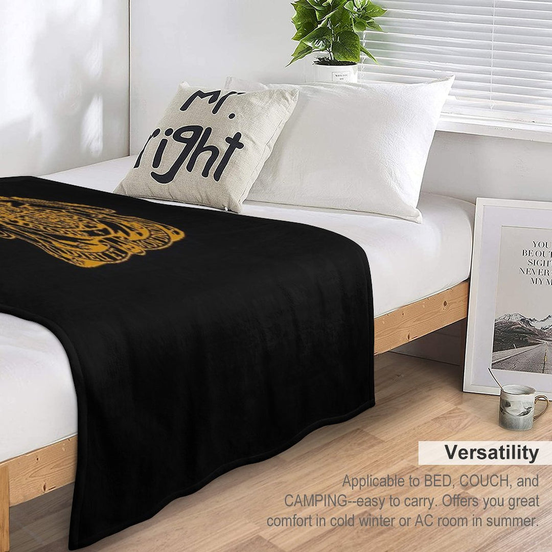 Elizabeth II Royal Coat of Arms Emblem Versatility Throw Blanket