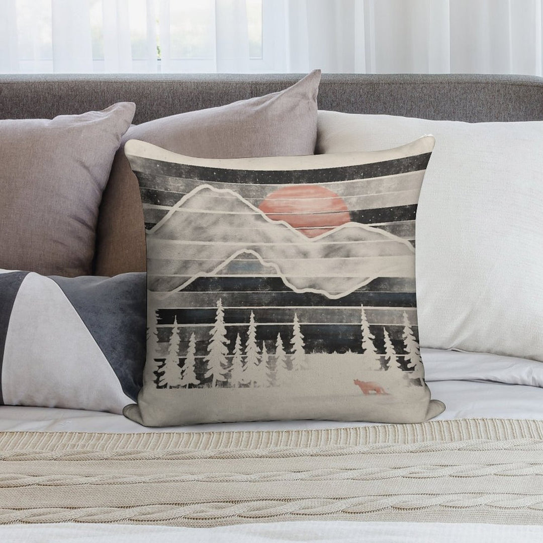 Mountain Lion at Midnight... Soft Home Decor Throw Pillow