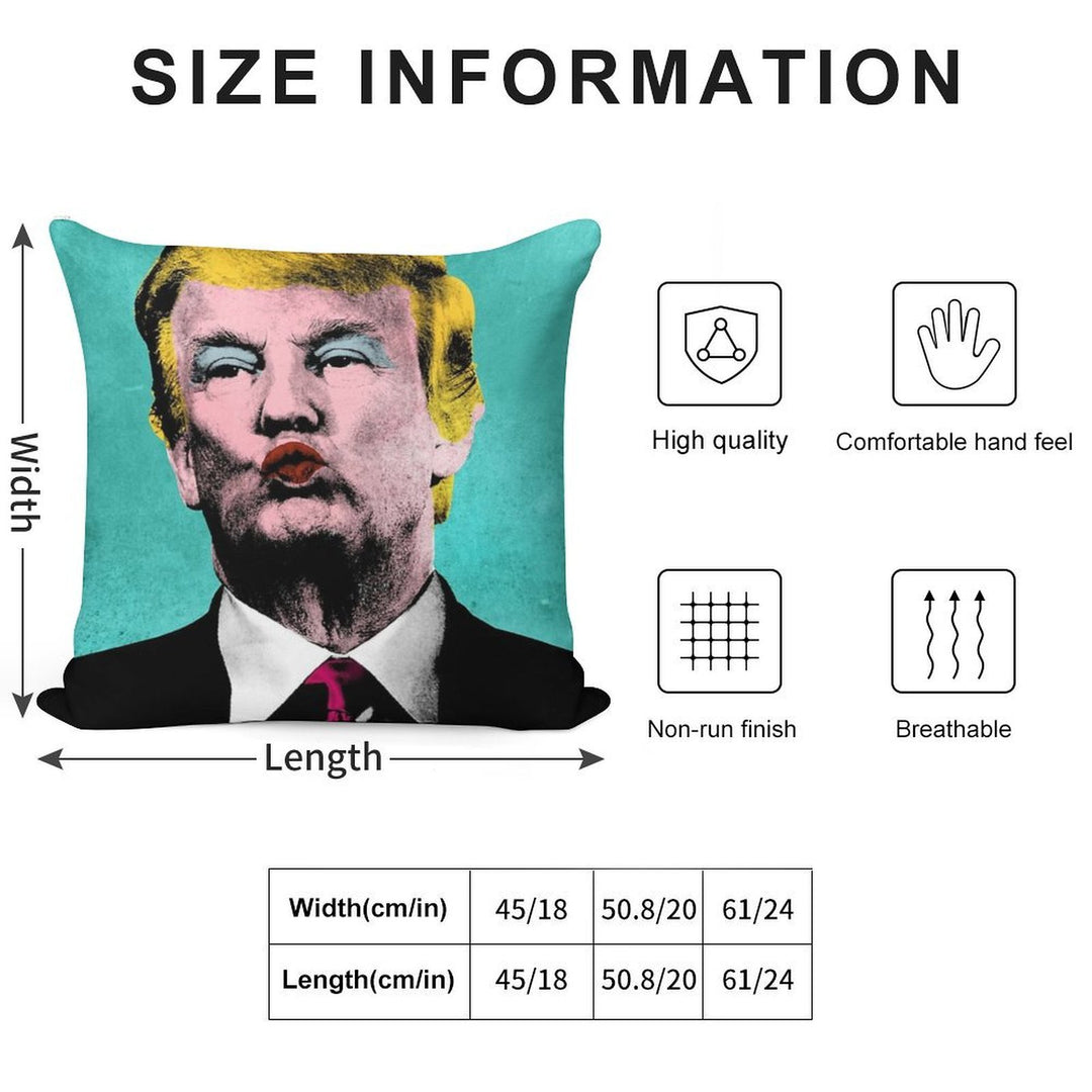 Trump Warhol Soft Anti-Pilling Throw Pillow