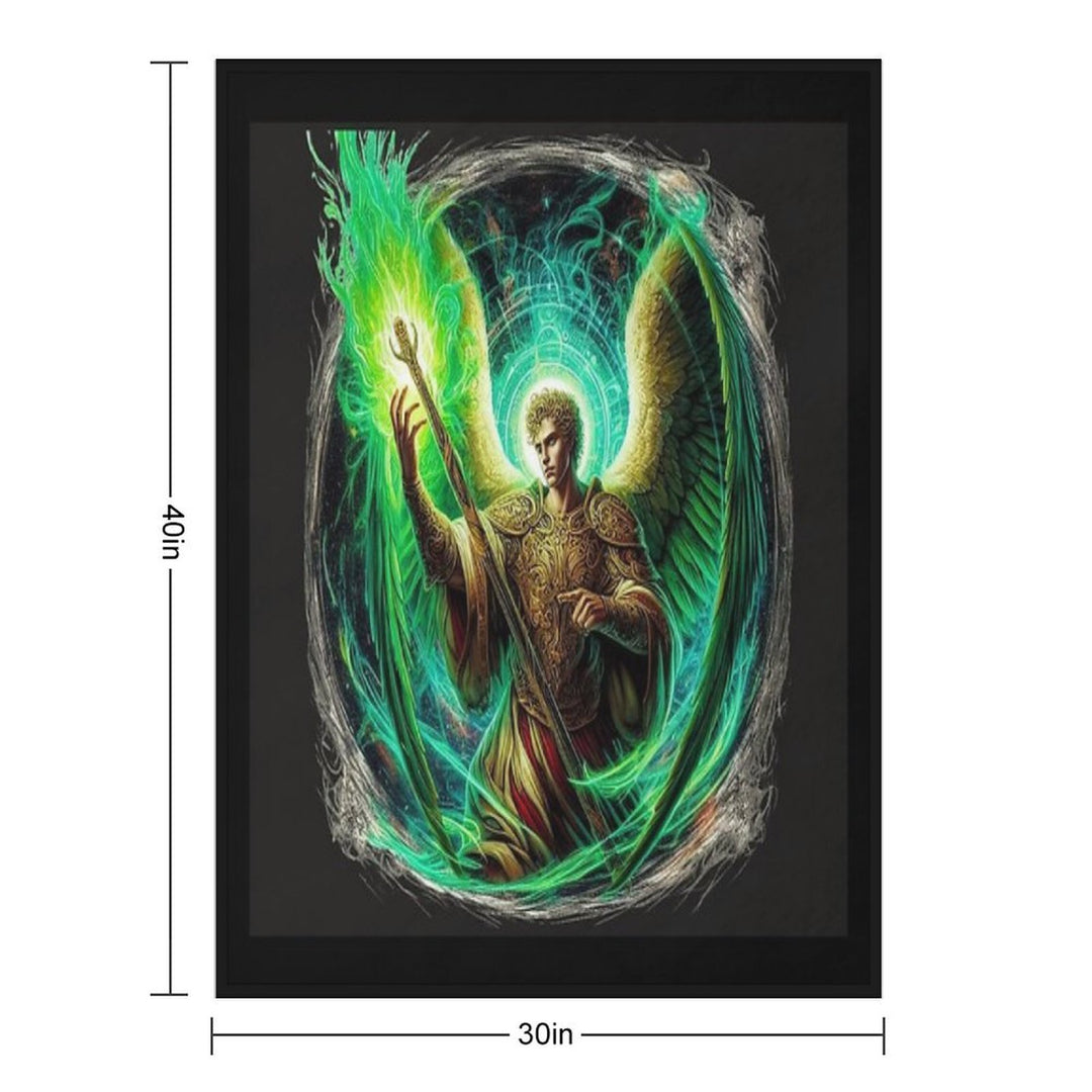 Saint Raphael Archangel -   Angel of Healing - Christmas Gift Quick-dry Throw Blanket