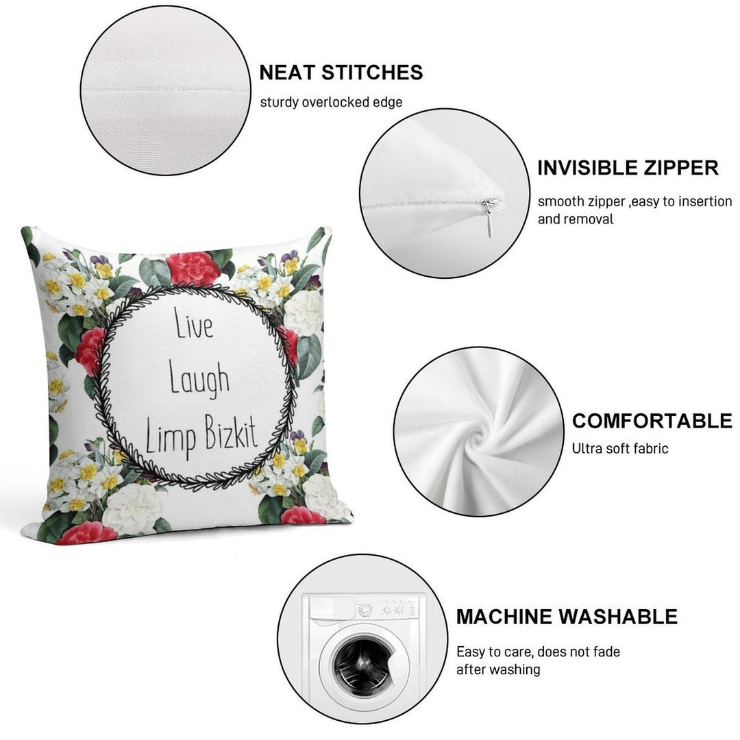 Live Laugh Limp Bizkit Soft Luxury Feel Throw Pillow