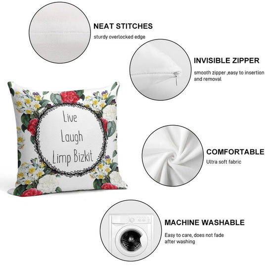 Live Laugh Limp Bizkit Soft Luxury Feel Throw Pillow