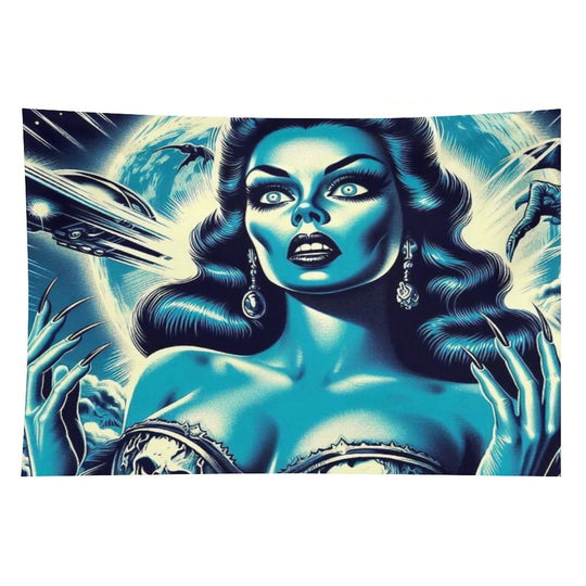 Sci-fi Girl Tapestry