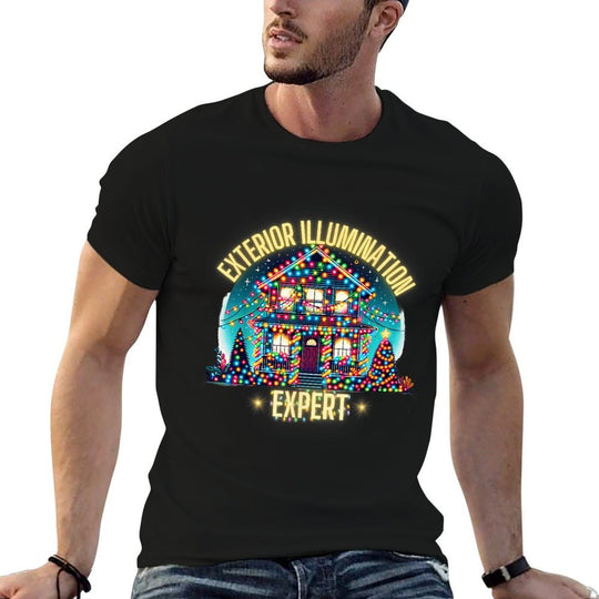 Exterior Illumination Expert Christmas Lights Decor Funny  High-quality Stitching T-Shirt