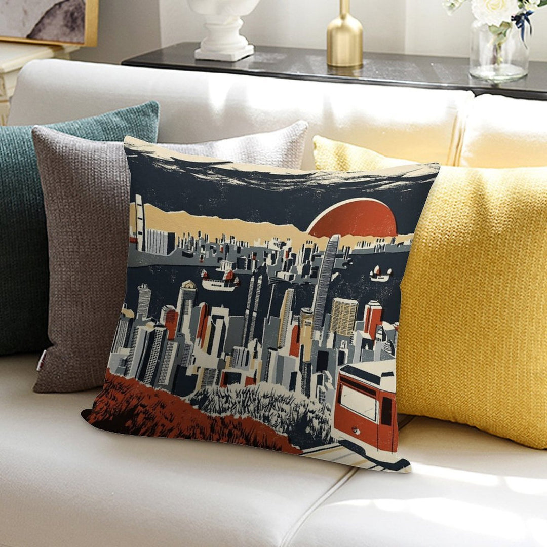 Hong Kong Soft Bedroom Essential Throw Pillow