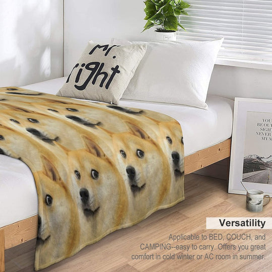 Doge Collage Sustainable Throw Blanket