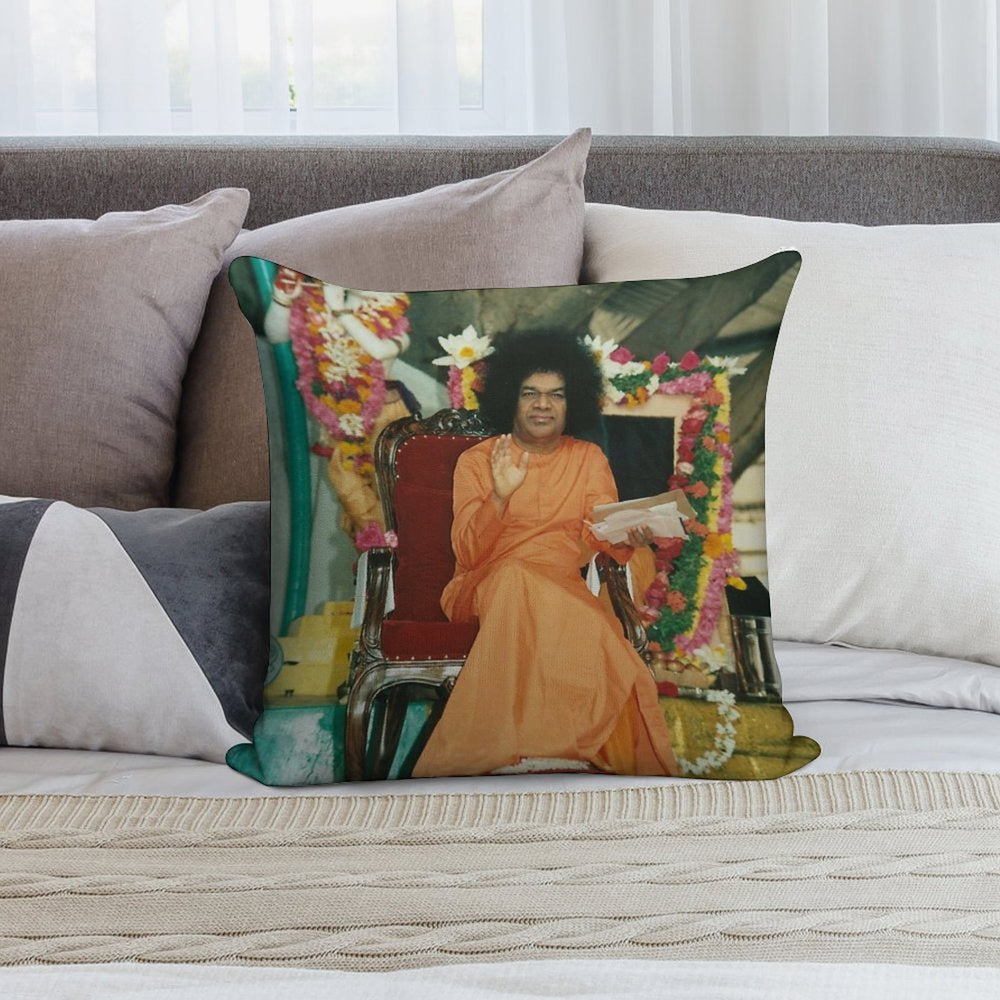 Sathya Sai Baba Blessings High Quality Soft Skin-Friendly Throw Pillow