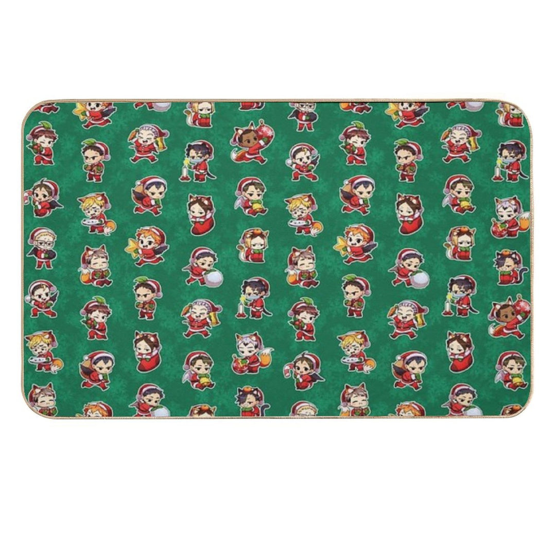 Christmas Volleyball  Stain-Proof Bath Mat