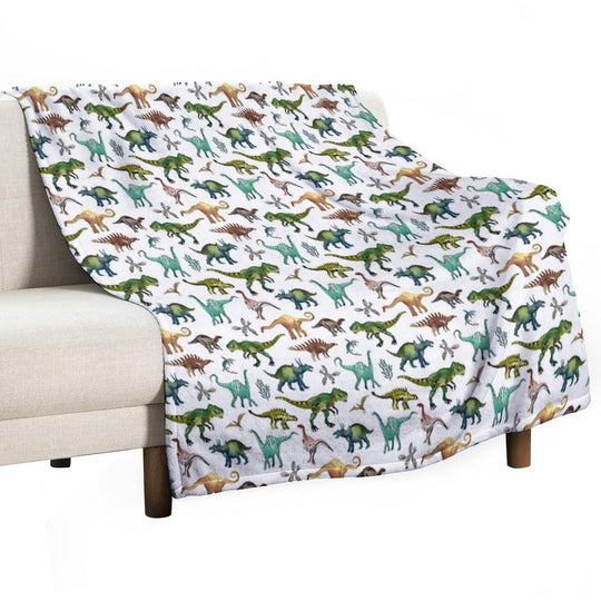 Dino-Mite Dreams for Kids  Trendy Dinosaur Pattern  Unique Gift Idea. Comfort Throw Blanket