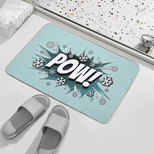 POW! Snow, The Deeper, The Better.  Versatile Bath Mat