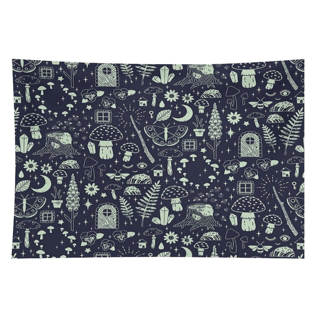 Fairy Garden Midnight Tapestry