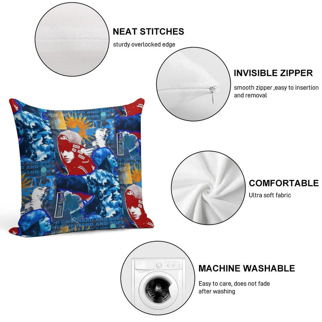 Billie Hit Me Hard And Soft Soft Home Decor Throw Pillow