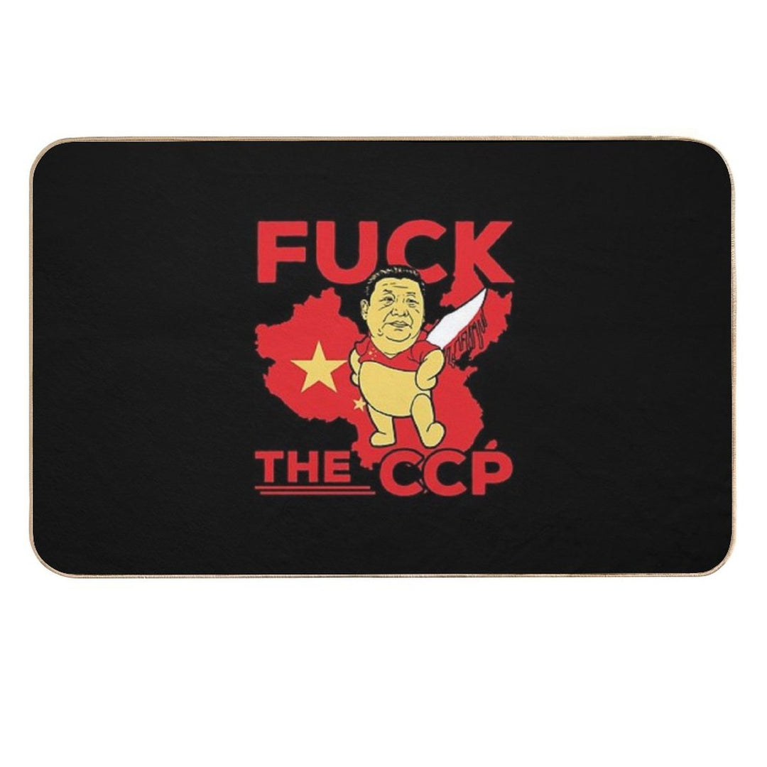 Fuck CCP ;Fuck Chinese Communist Party.  Long-Lasting Bath Mat