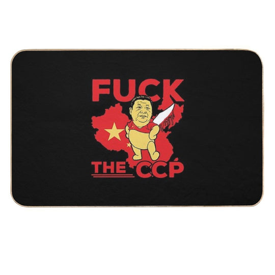 Fuck CCP ;Fuck Chinese Communist Party.  Long-Lasting Bath Mat