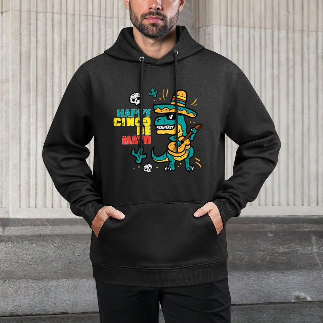 Kids Happy Cinco De Mayo Dino Trex Cinco De Mayo Kids Toddler Boy All-Day Comfort Hoodie