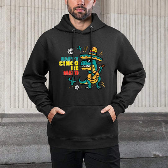 Kids Happy Cinco De Mayo Dino Trex Cinco De Mayo Kids Toddler Boy All-Day Comfort Hoodie