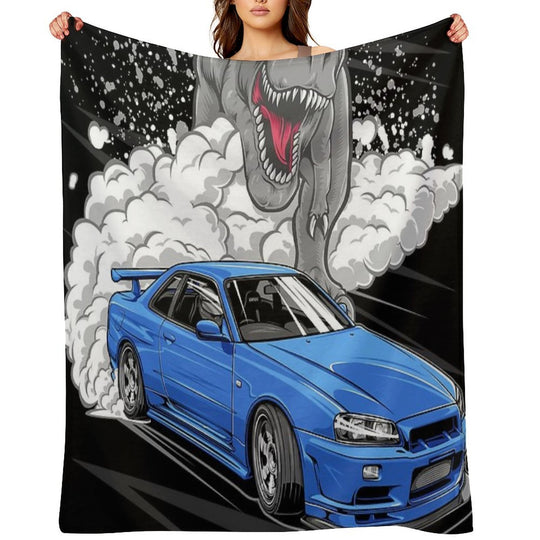 Skyline R34 GTR Premium Throw Blanket