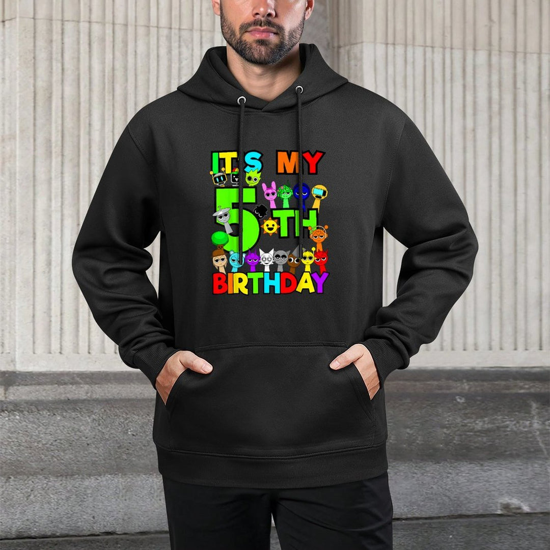 Birthday Sprunki Party Decorations 5 Year Old Girls Boys Versatile Streetwear Hoodie