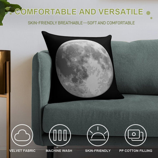 Full Moon Soft Ultra-Soft Texture Throw Pillow