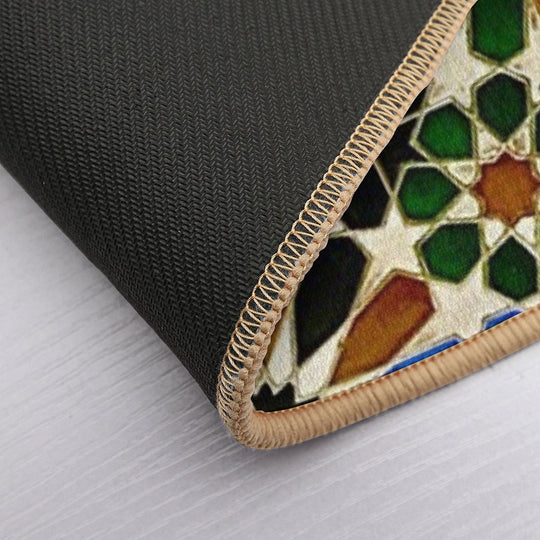 A Tile Wall in Tangier  Repositionable Bath Mat