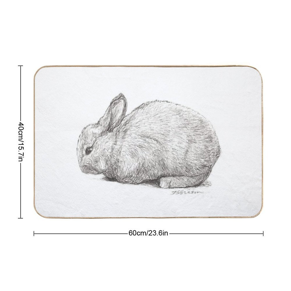 Baby Bunny Rabbit  Absorbent Bath Mat