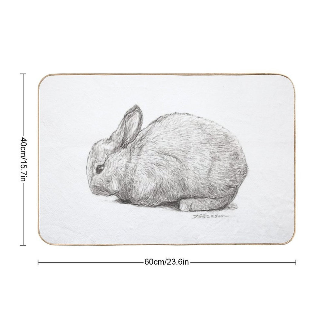 Baby Bunny Rabbit  Absorbent Bath Mat