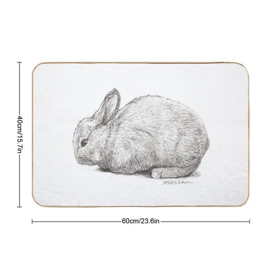 Baby Bunny Rabbit  Absorbent Bath Mat