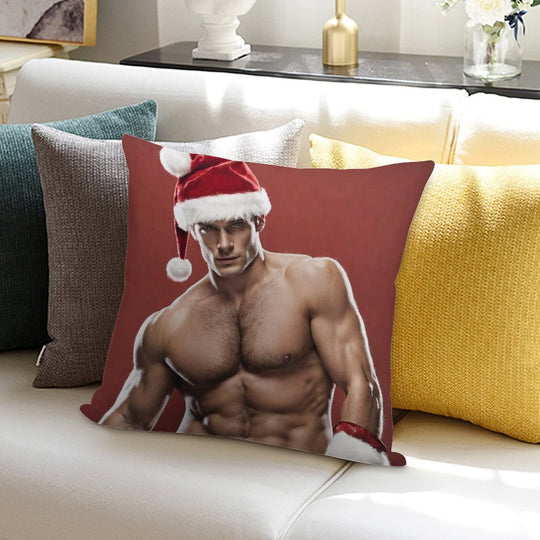 Henry Cavill, Xmas Santa Soft Fade-Resistant Throw Pillow