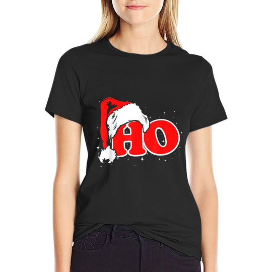 Funny, Retro, Ho, Christmas, Santa Where My Hos At, Group  Ribbed Collar T-Shirt