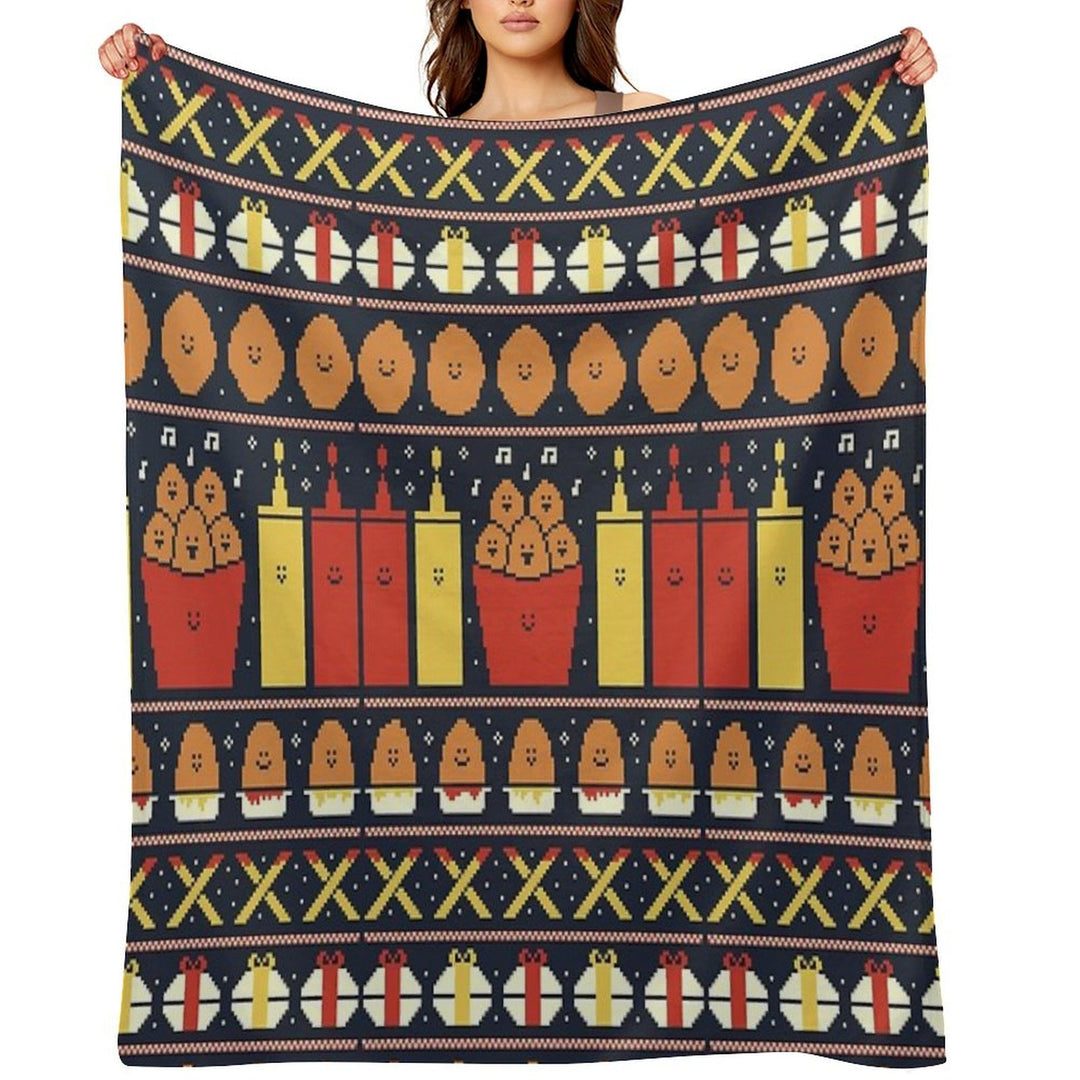 Christmas Nuggets Sustainable Throw Blanket