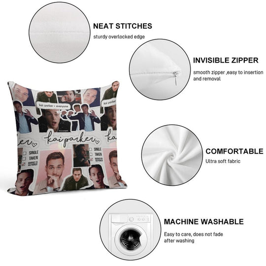 Kai Parker  Chris Wood Soft Gift Ready Throw Pillow