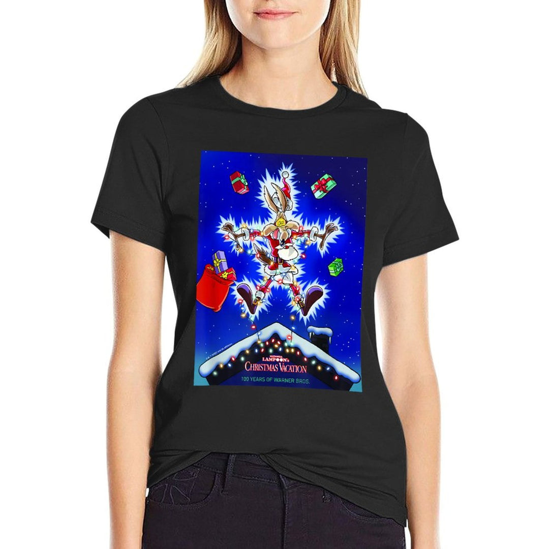 WB 100 Looney Tunes Christmas Vacation Wile E. Coyote Santa  Affordable Price T-Shirt